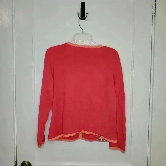 Size Medium Tiara International Girly Pink Fruit Slice Pink Cardigan Beaded - Picture 2 of 6